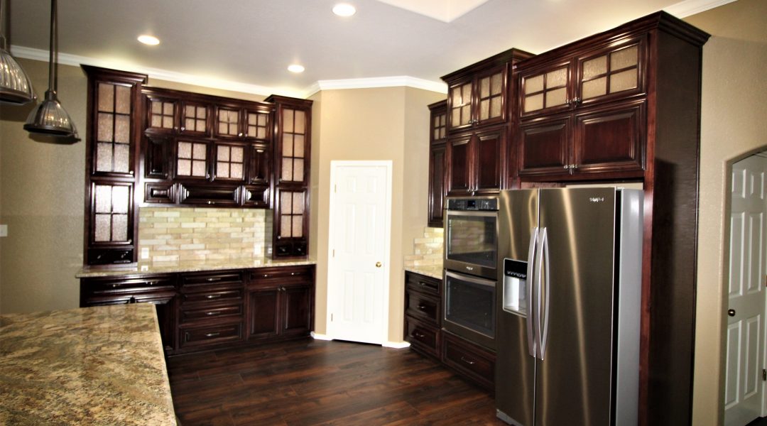 remodeled brown kitchen